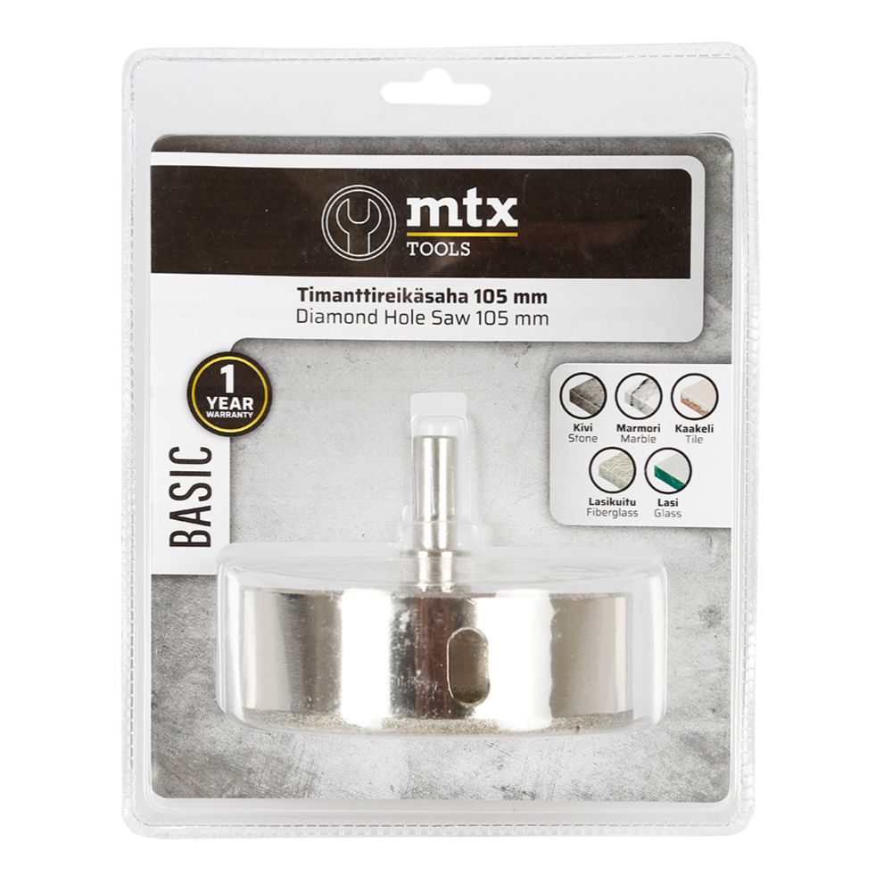 MTX Tools Basic teemantkattega augusaag, 105 mm