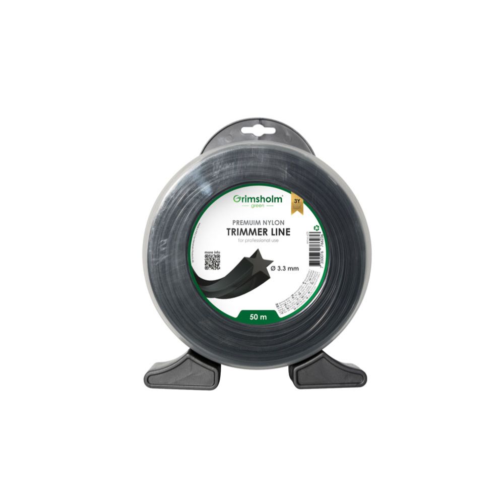 Grimsholm Green trimmerin siima tähtikuvio 3,3 mm x 50 m, musta
