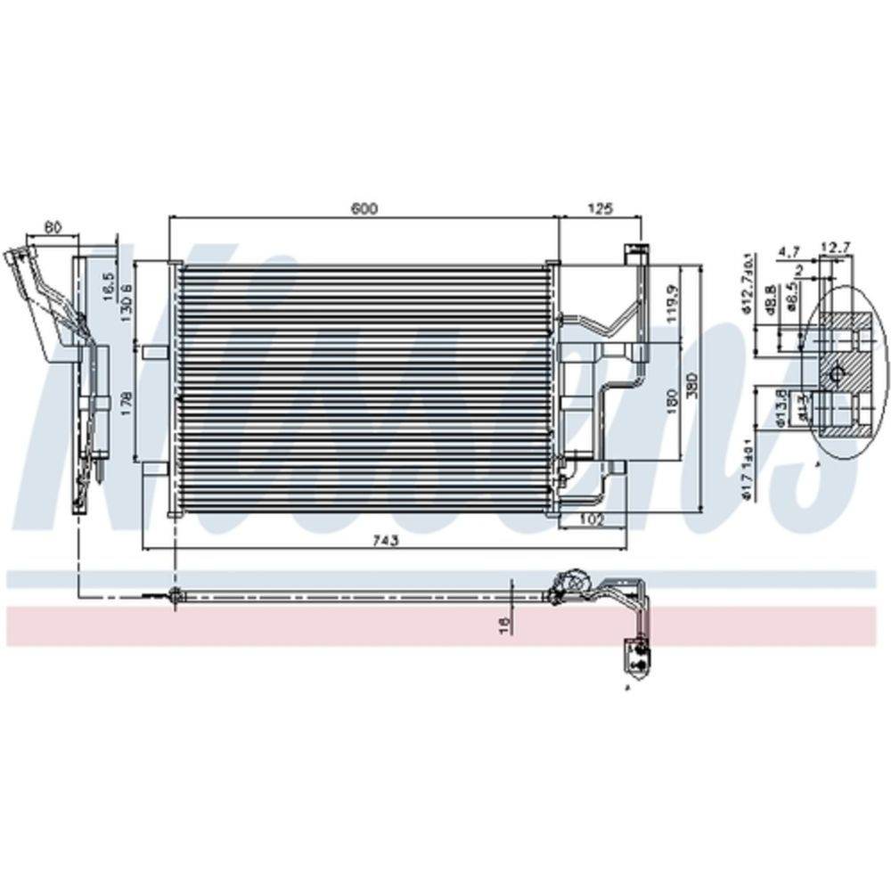 Ilmastointilaitteen lauhdutin 30-00545