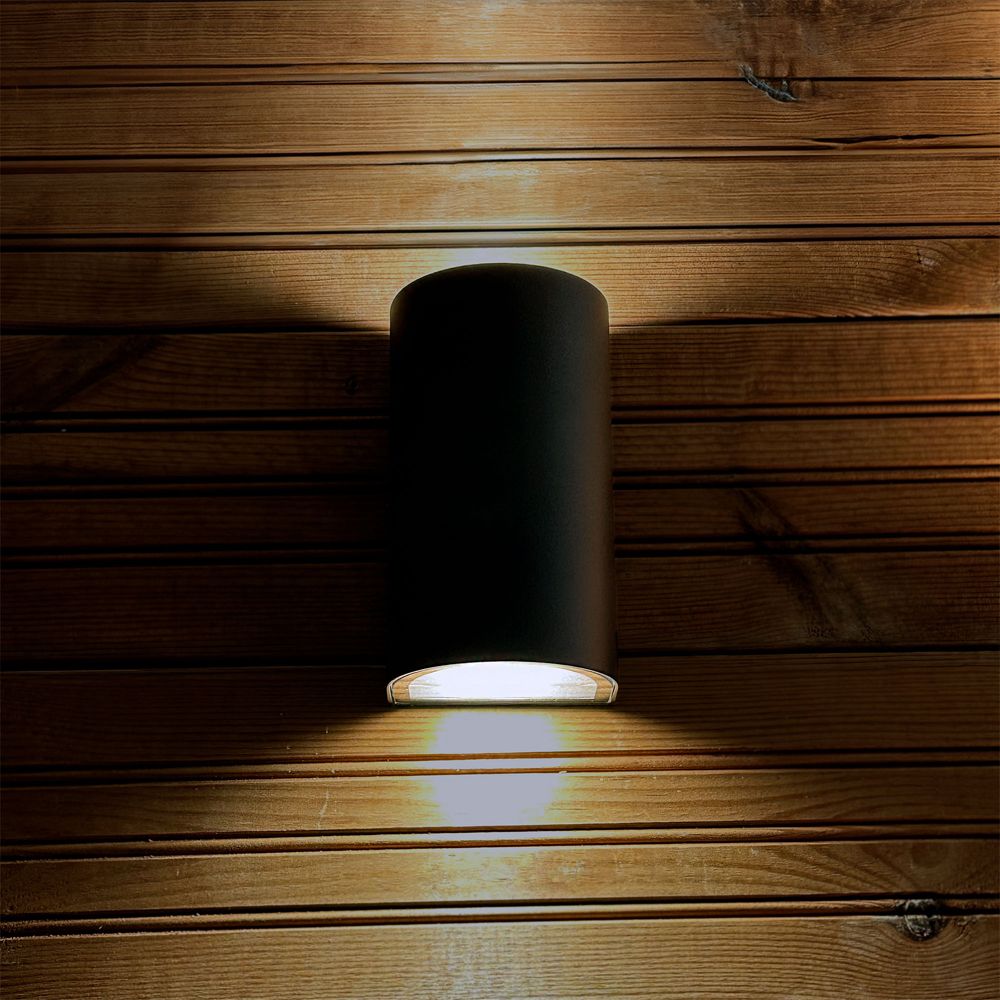 Led Energie Rooma vägglampa 2 x GU10 230 V IP44 svart