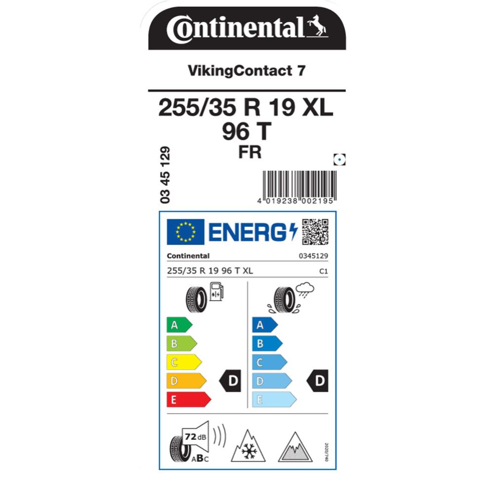 Continental VikingContact 7 255/35 R19 96T XL FR kitkarengas