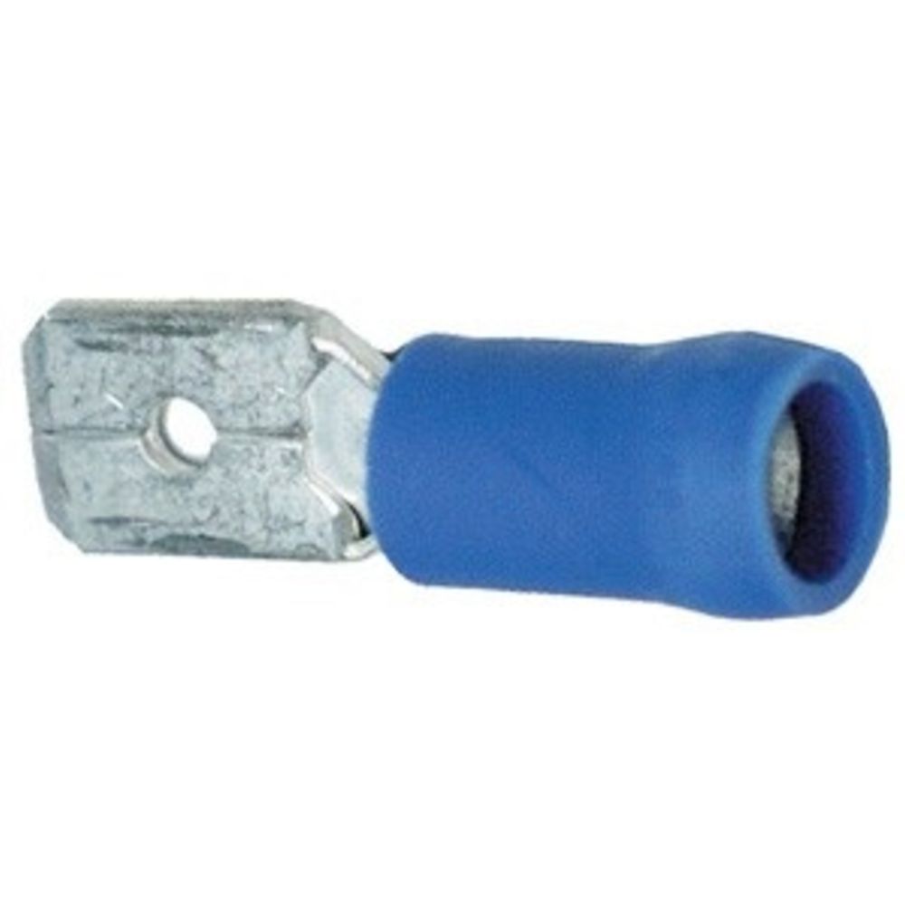 Abiko A2507H Lattaliitin 6,3mm uros sininen 50kpl