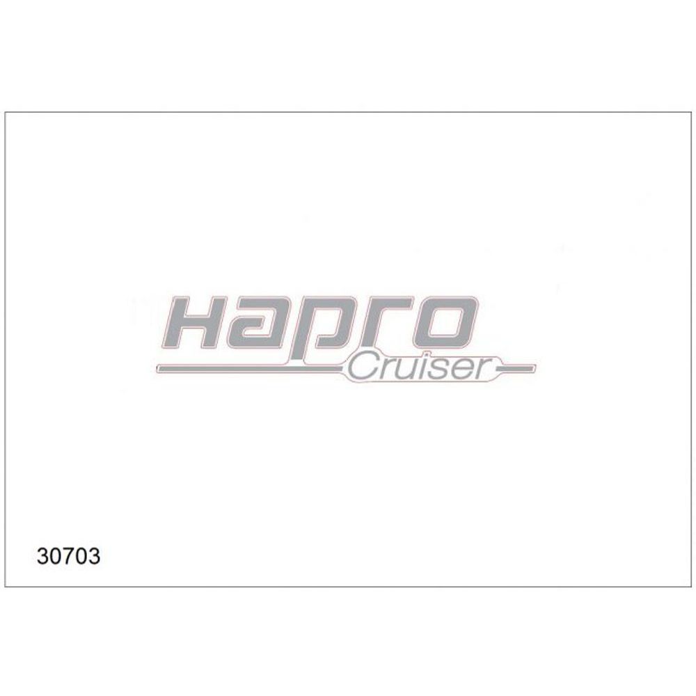 Hapro 30703 Cruiser sidodekal silver (Anthracite/Brilliant Black)