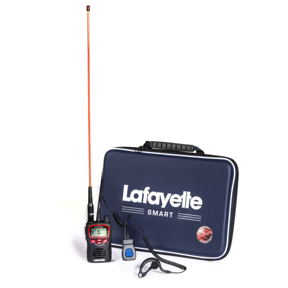 Lafayette Smart DC-70 VHF radiopuhelin + Miniheadset