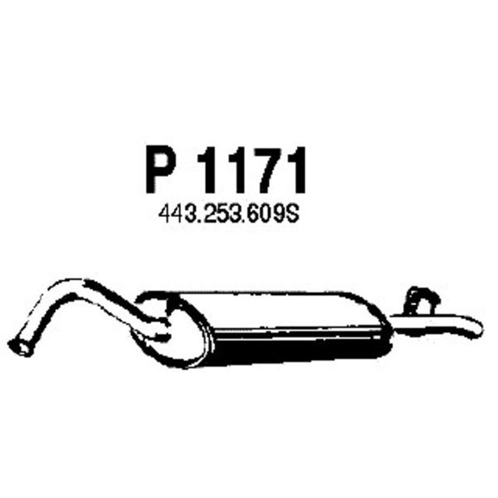 Bakre ljuddämpare 14-1171