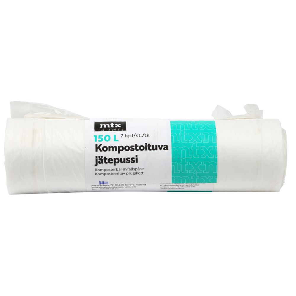 MTX komposteeritav prügikott 150 l, 7 tk