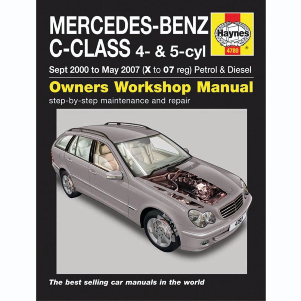 Korjausopas MB W203 C-class englanninkielinen