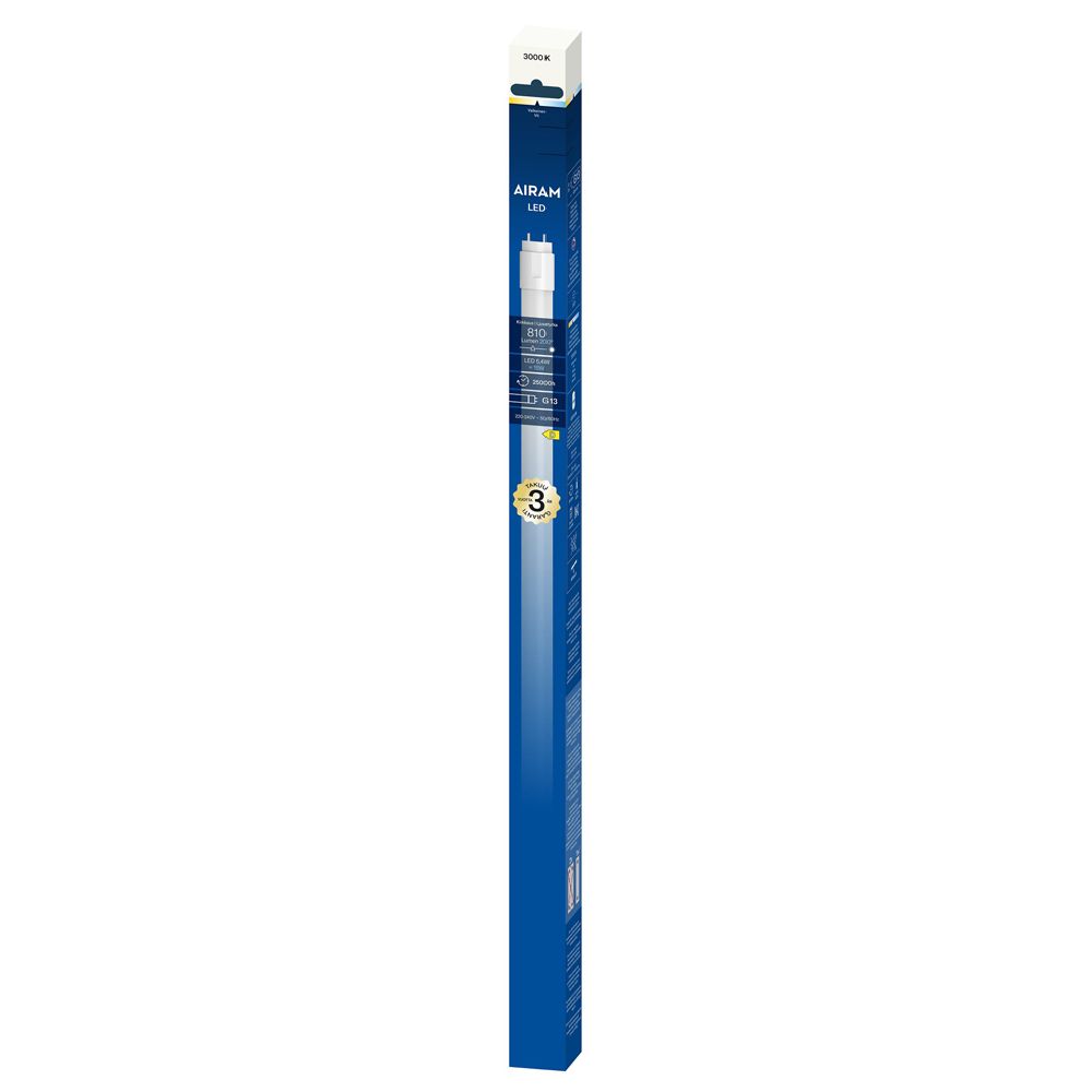 Airam T8 LED-lysrör G13 5,4 W 438 mm + glimtändare