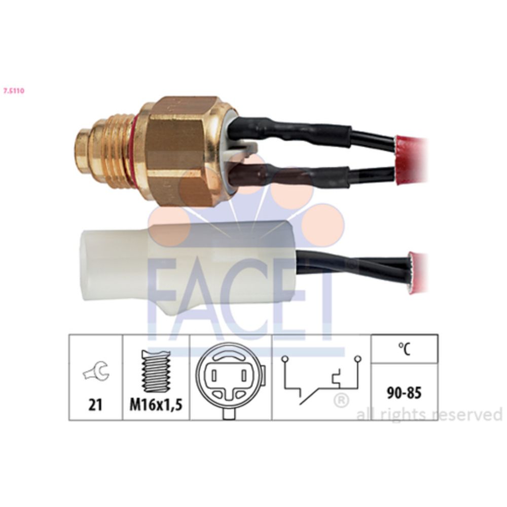Jäähdyttimen puhaltimen lämpötilakatkaisin 13-3602