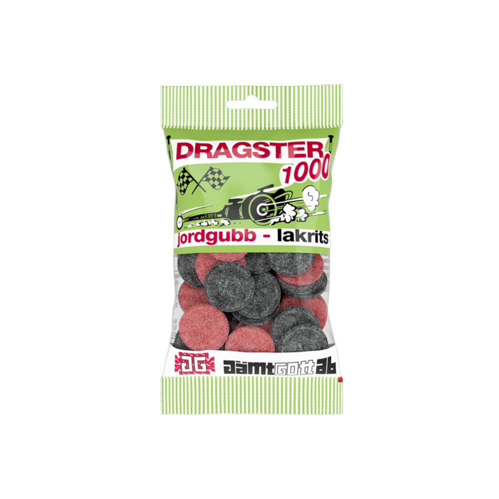 Dragster Mansikka-Lakritsi 1000 50g