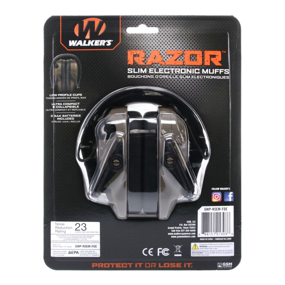 Walker's Razor kuuleva kuulosuojain, hiekka