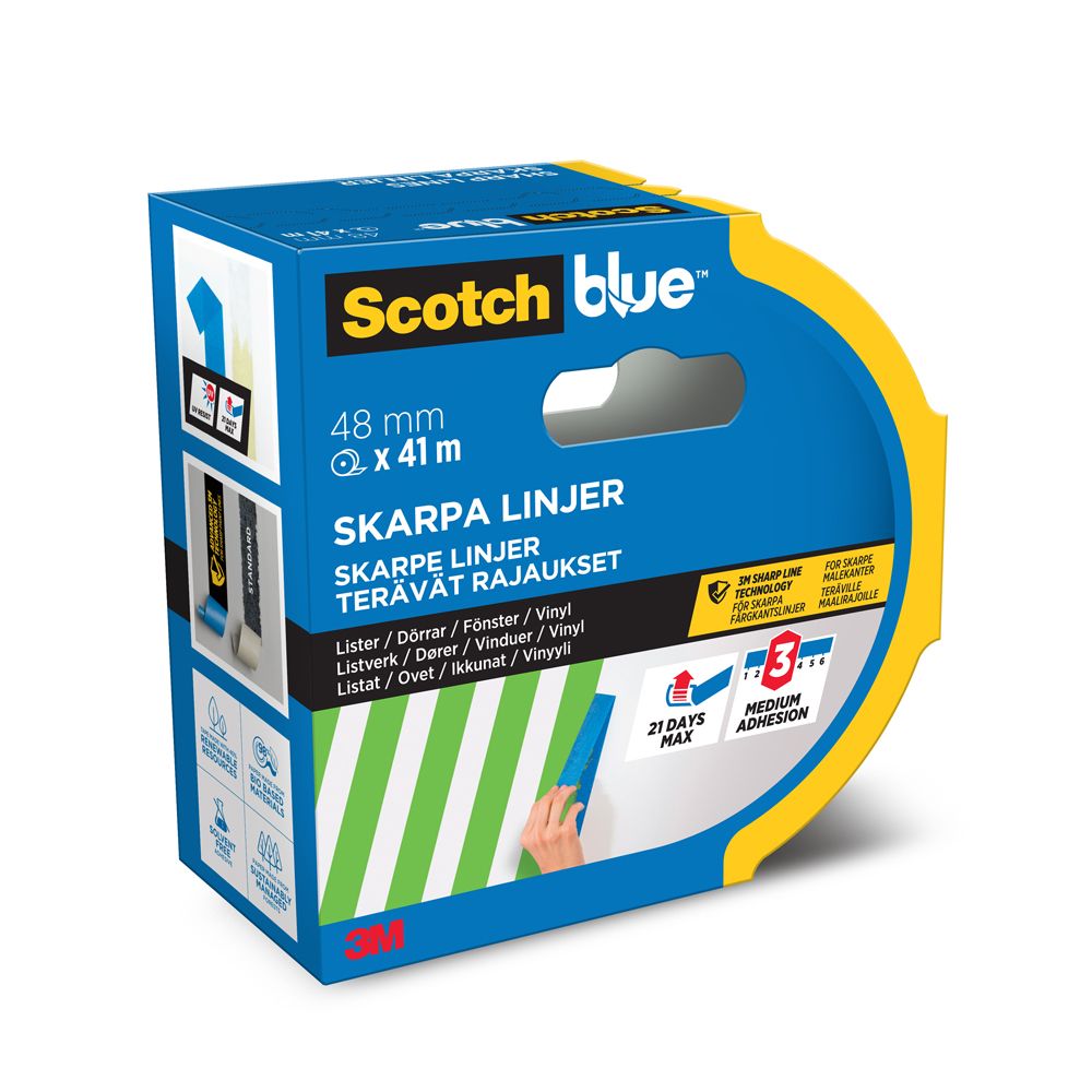 ScotchBlue Sharp Lines maalarinteippi 48 mm x 41 m