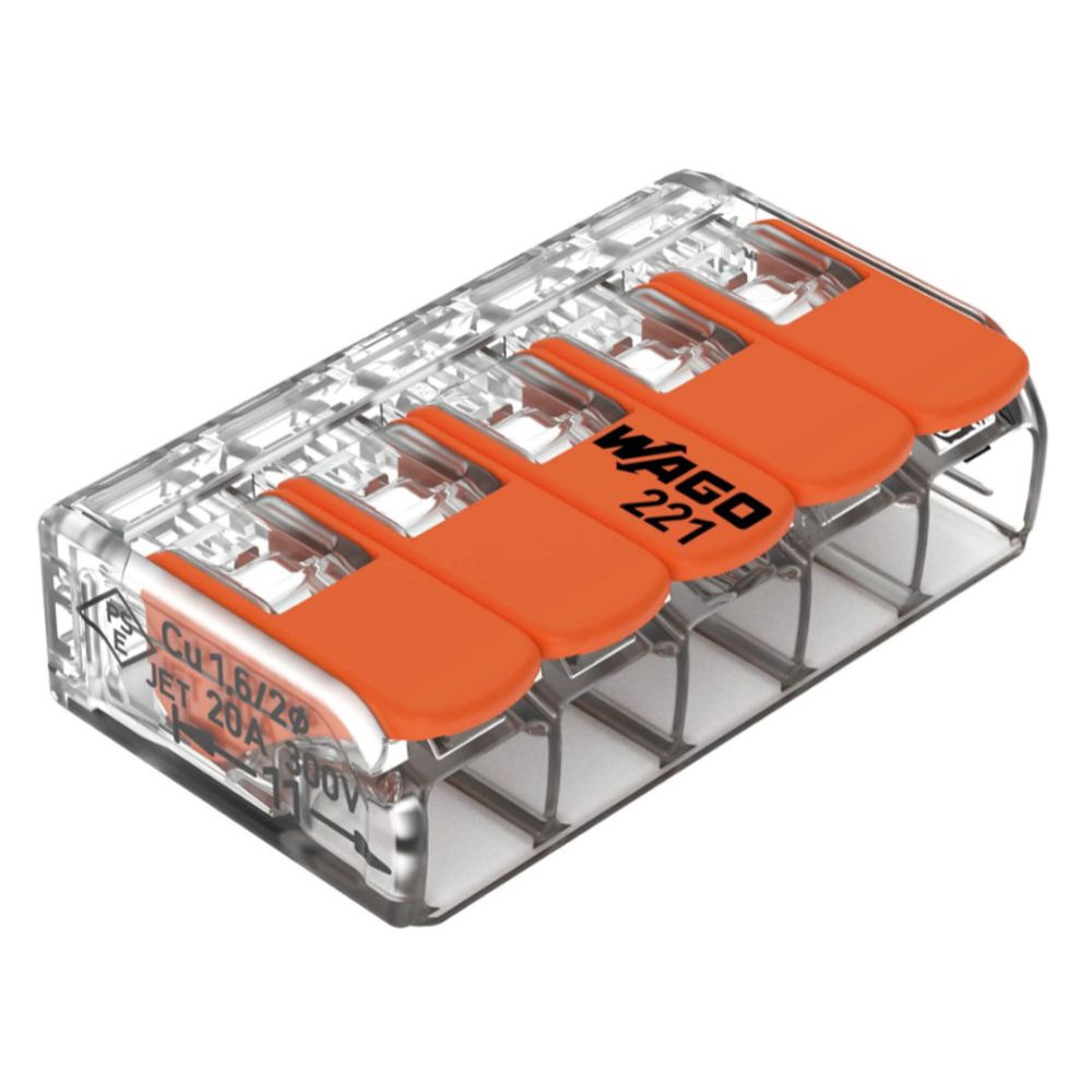 Wago 5-kontaktiline hoobpistik, 0,2—4 mm², 8 tk