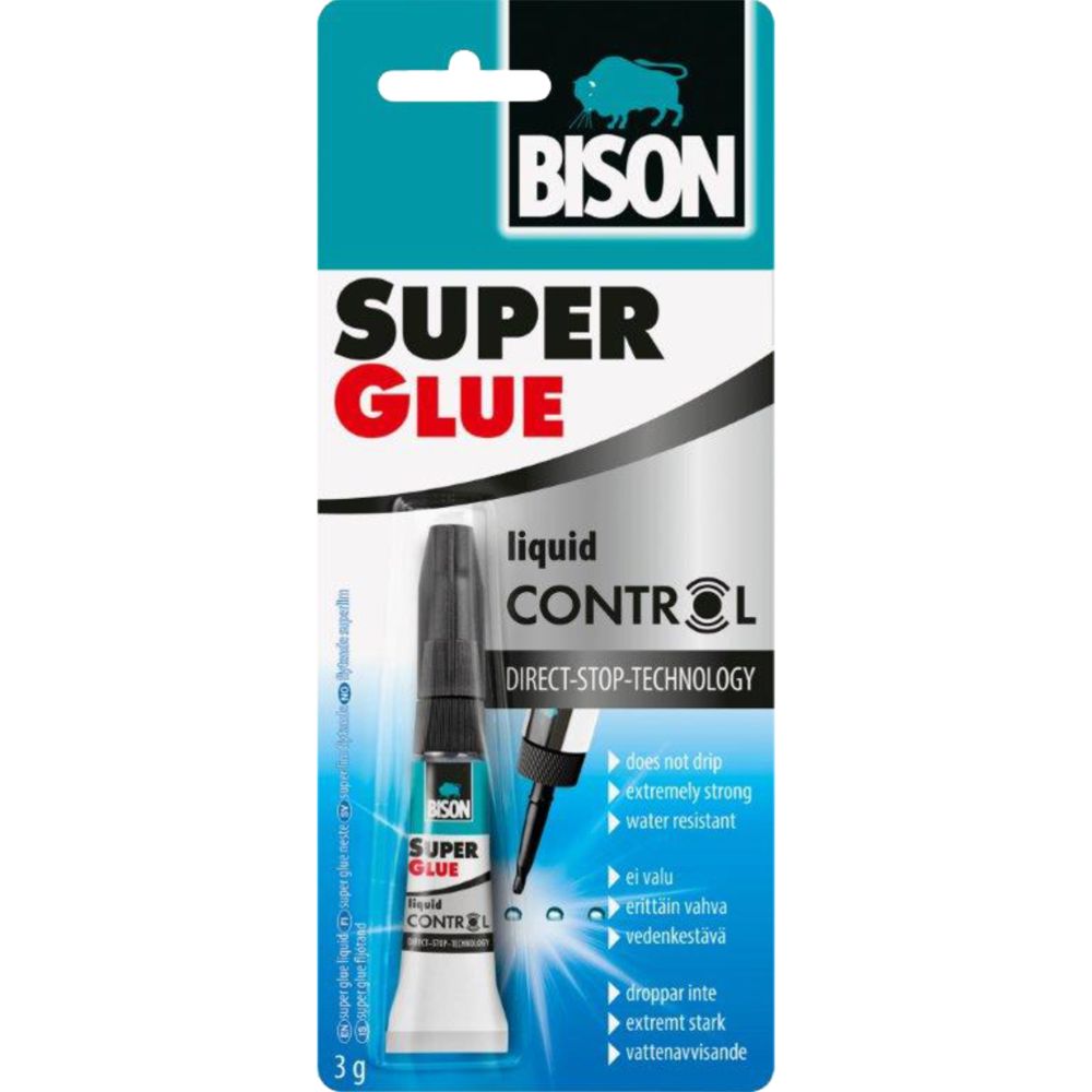 Bison Super Glue Control Pikaliima 3 g