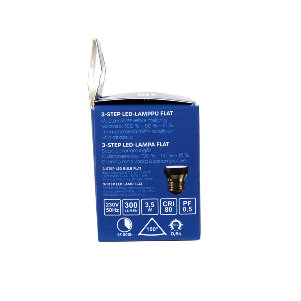 Led Energie E27 Flat lamppu 3,5 W 300 lm 3-Step 3000 K