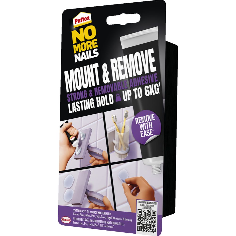 Pattex No More Nails Mount & Remove irrotettava asennusliima 44 g