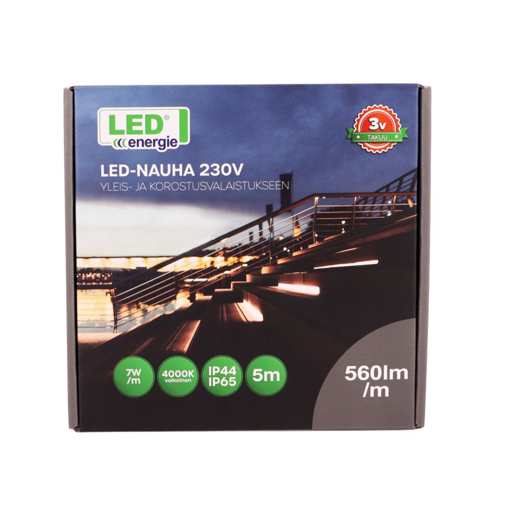 Led Energie LED-valonauha 230V 7W/m 560lm/m 5m 4000K
