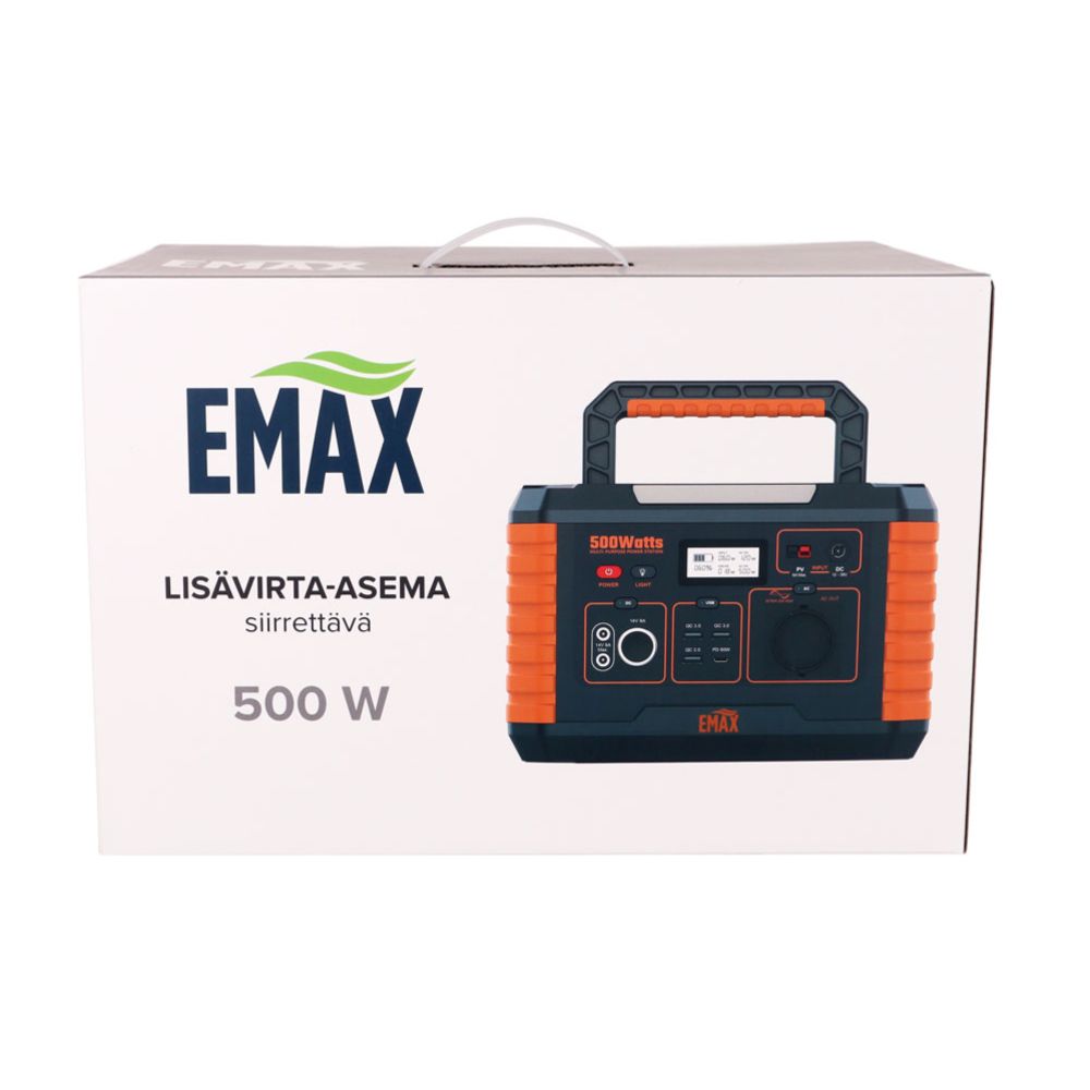 Emax portabel laddningsstation 500 W 519 Wh