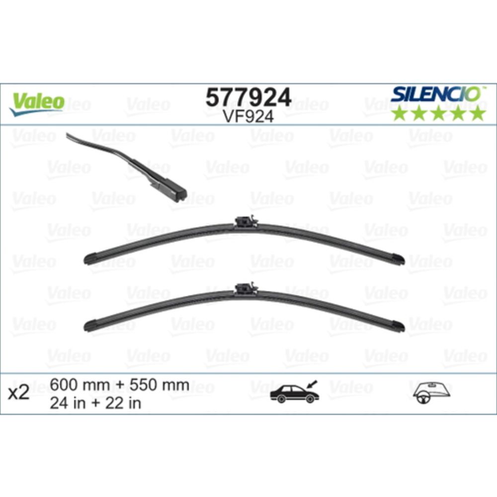 Valeo Silencio X-trm VM924/VF924/VF724 torkarblad 2 st. 55 + 60 cm