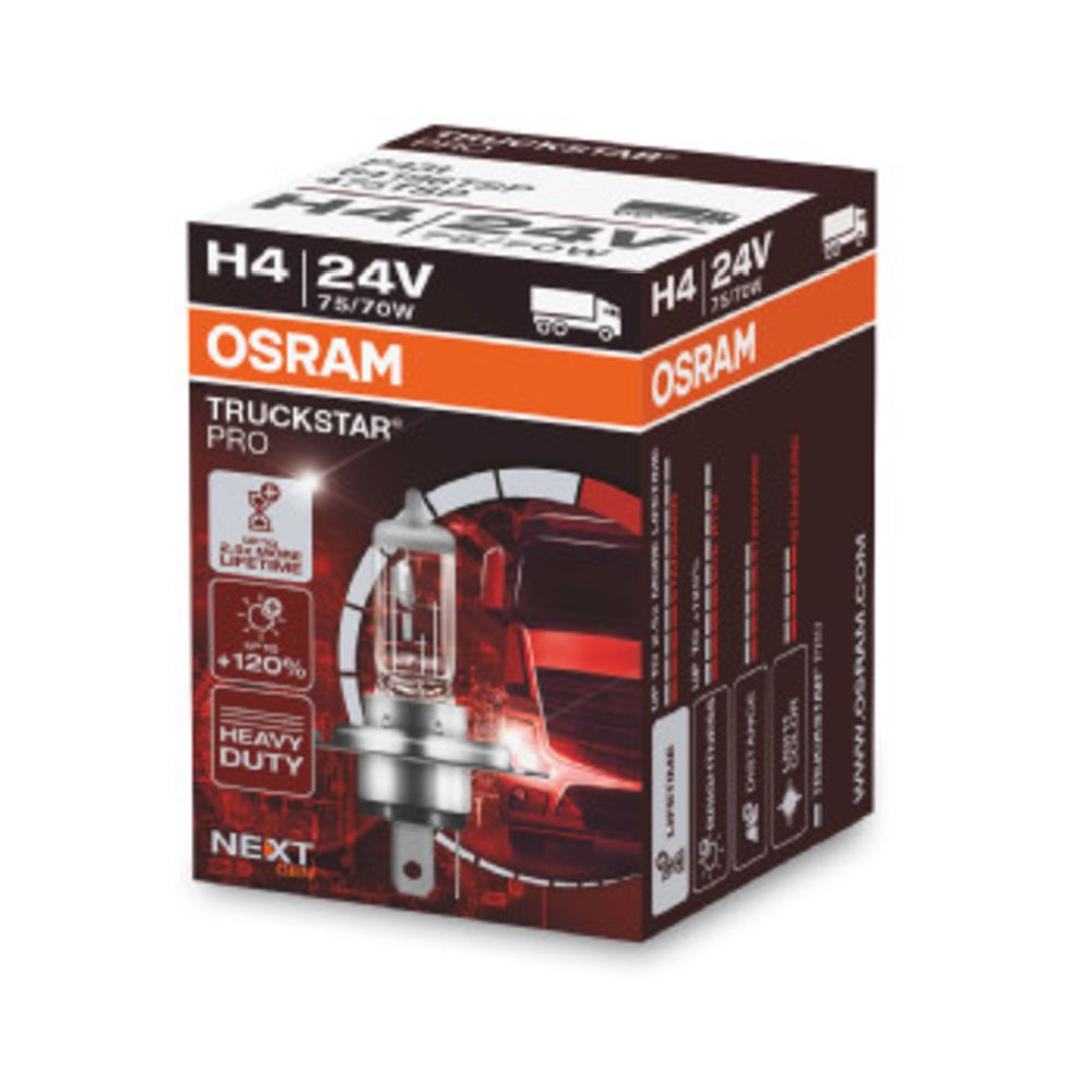 Osram Truckstar PRO Next Gen H4-polttimo +120% 24V 75/70W