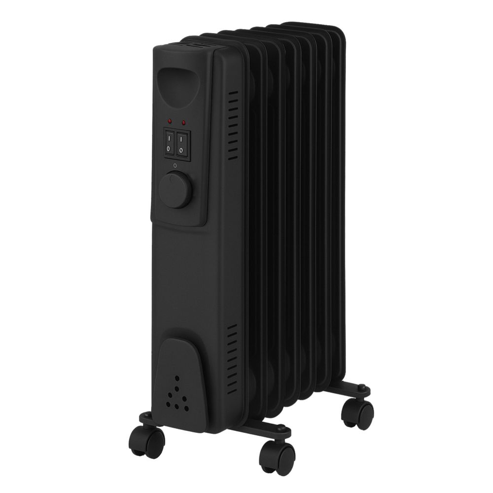 ThermalPlus Õliga Täidetud Elektriradiaator 1500 W 7-Paneeliline Must