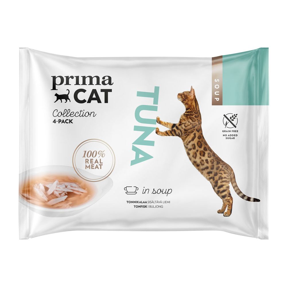 PrimaCat Soup Tonnikalaa liemessä 4 x 40 g