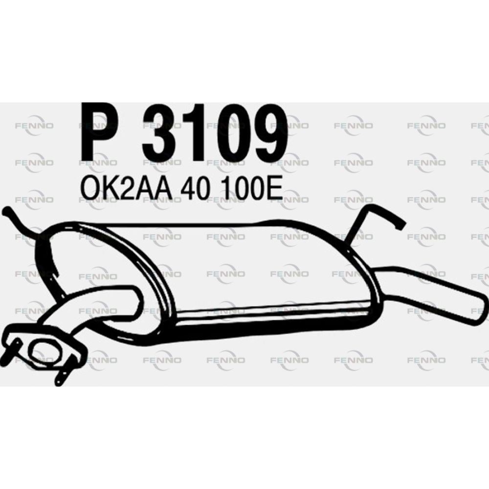 Bakre ljuddämpare 14-3109