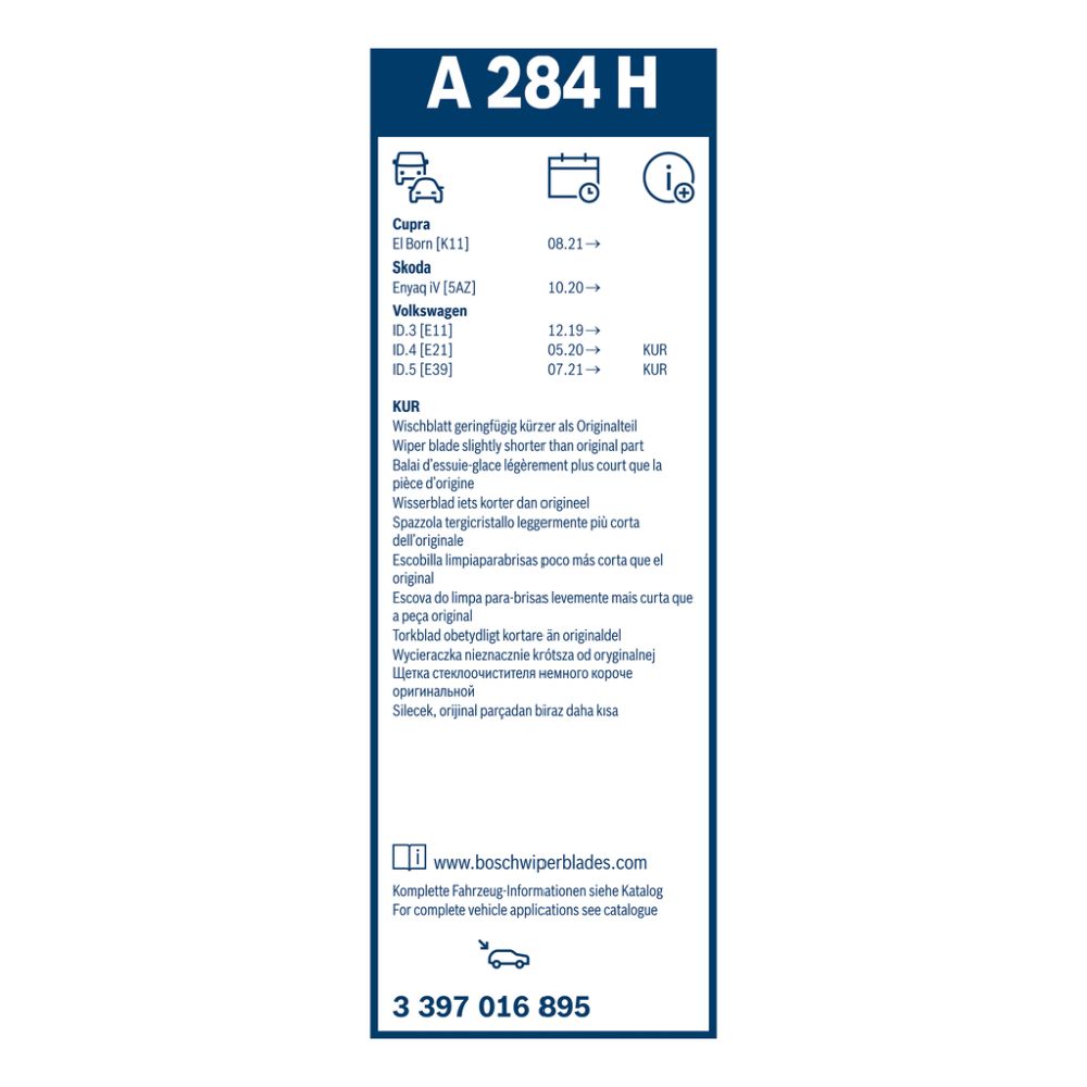 Bosch AeroTwin A284H tagaklaasipuhasti 28 cm