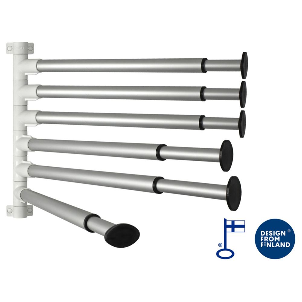 Pisla Duster M6 pesukuivatusrest seinale, valge