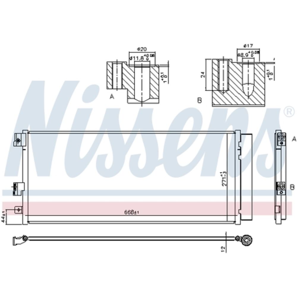 Ilmastointilaitteen lauhdutin 30-00393