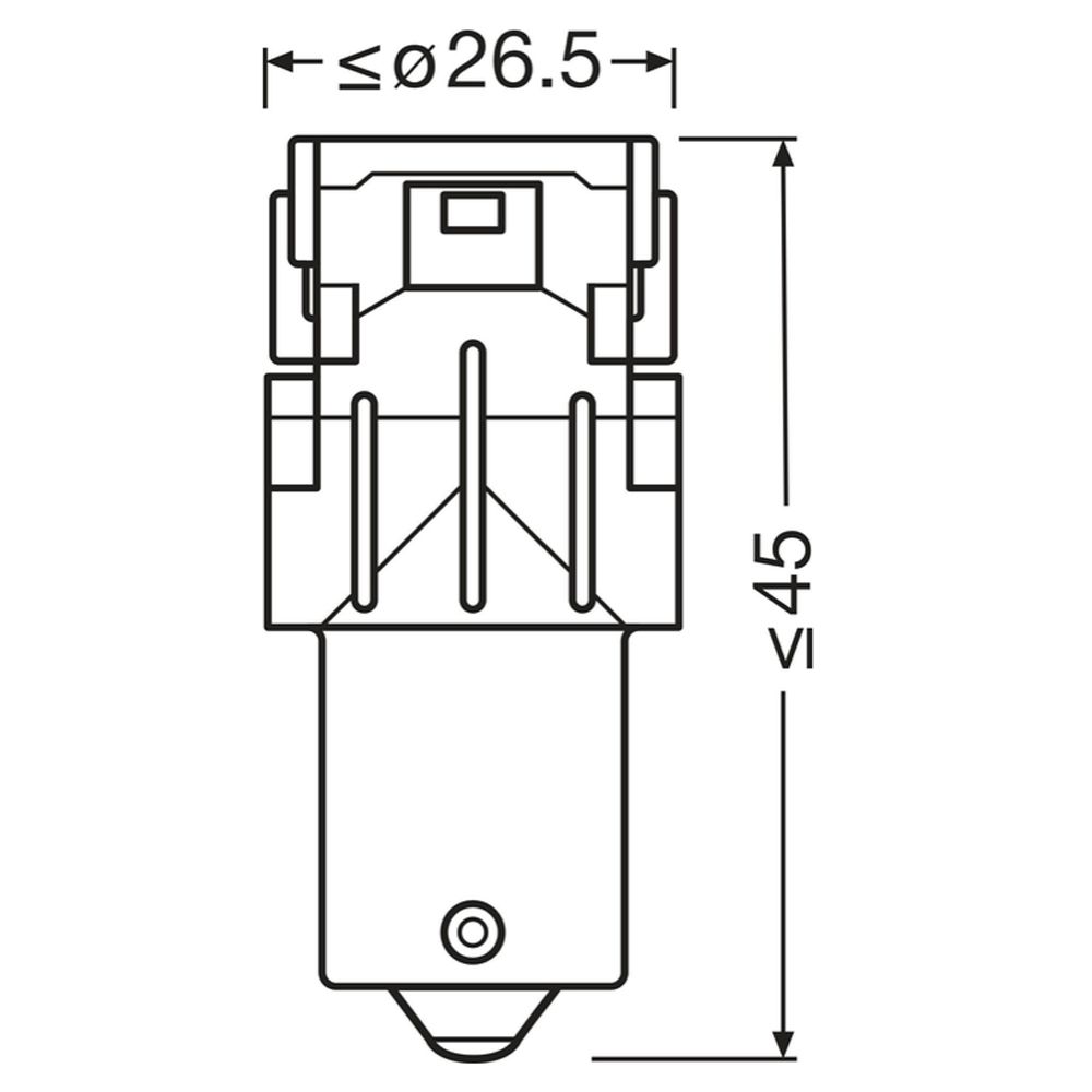 Osram P21W LED-polttimopari, punainen