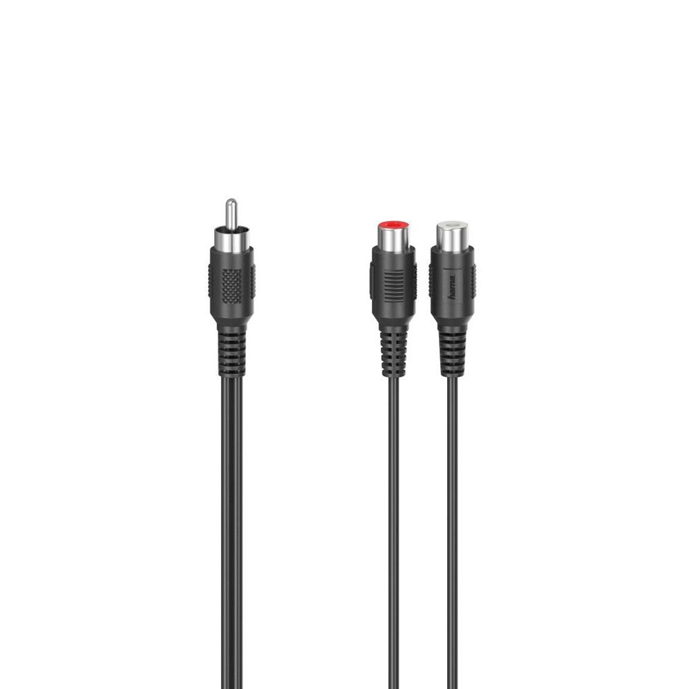 Hama audioadapter, RCA hane - 2 x RCA hona, 0,12 m