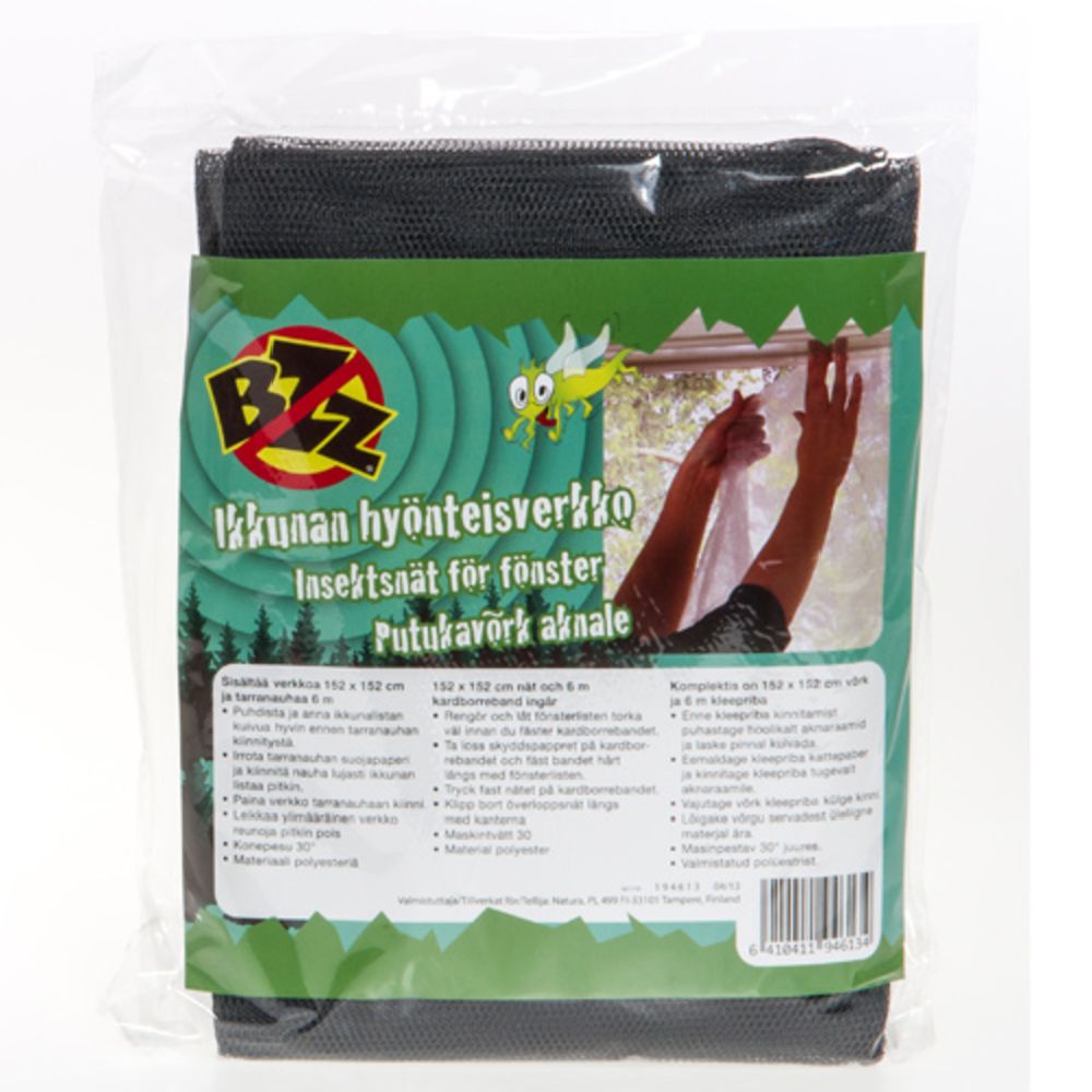 Insektsnät för fönster 152 x 152 cm