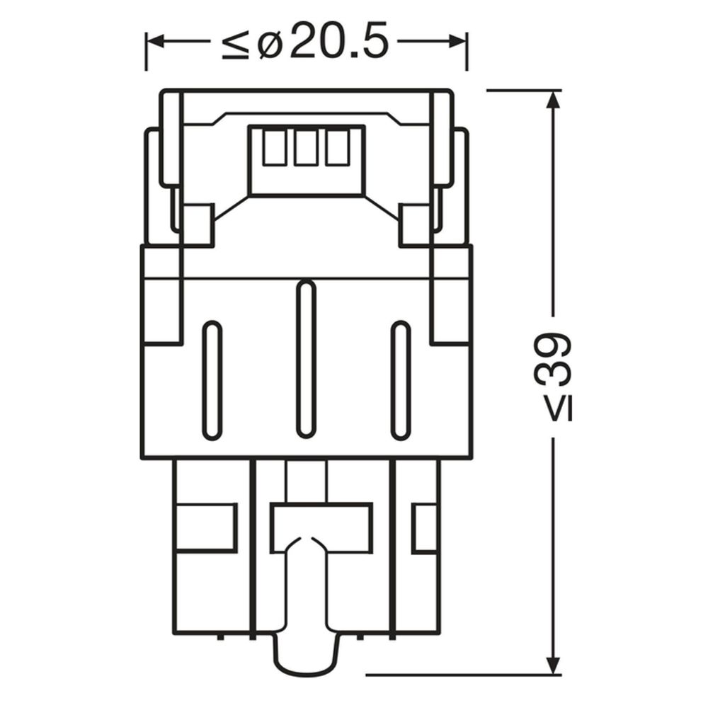 Osram W21/5W LED-polttimopari, oranssi