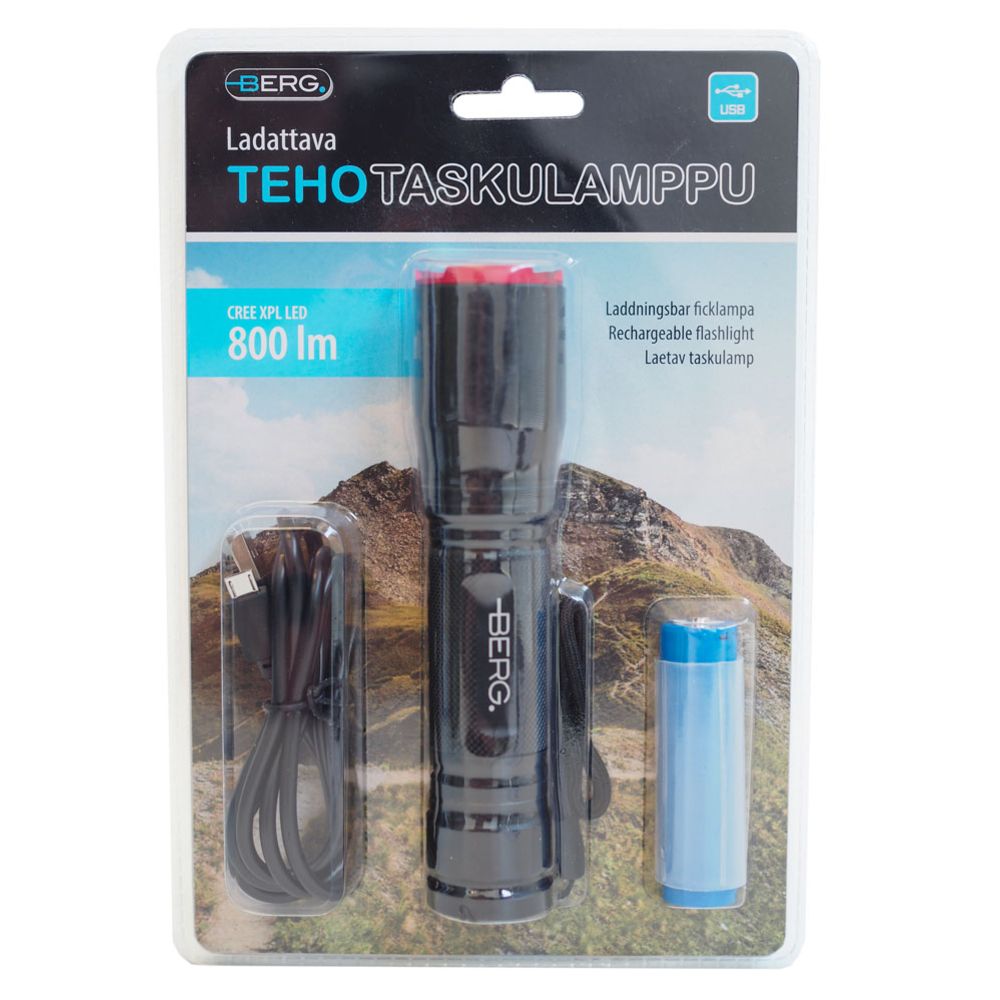 Berg LED taskulamppu ladattava 10 W 800 lm