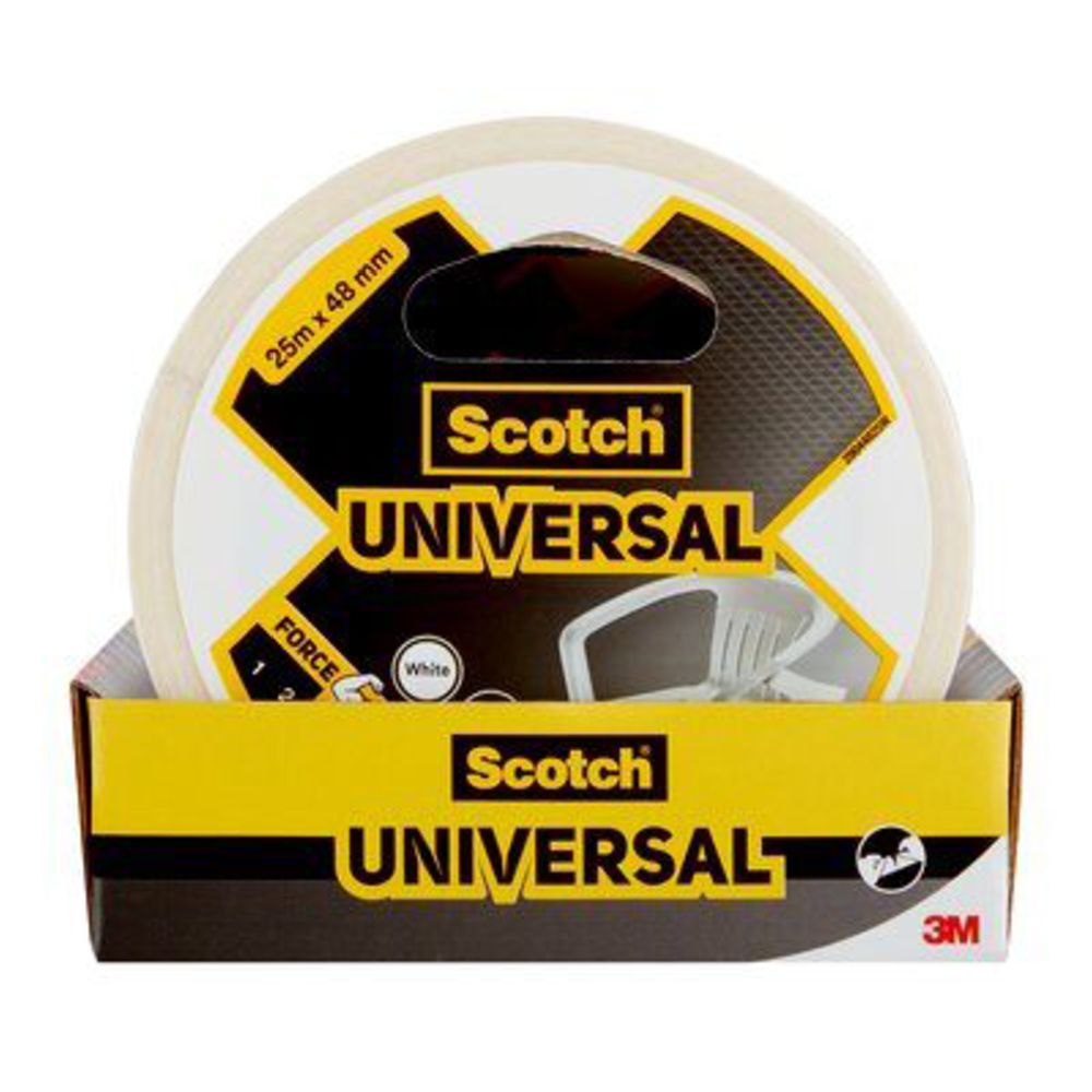 Scotch Universal silvertejp vit 25 m x 48 mm