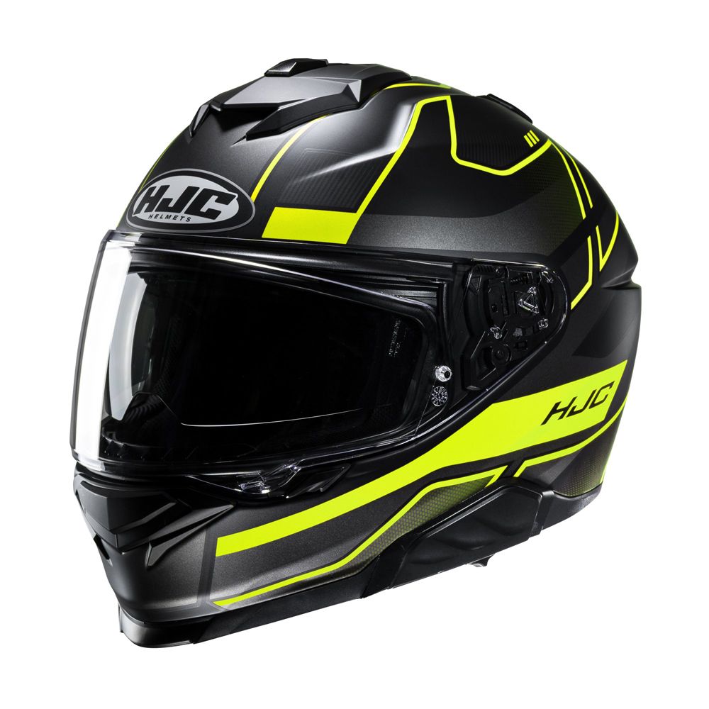 HJC i71 Irox moottoripyöräkypärä musta/fluo keltainen