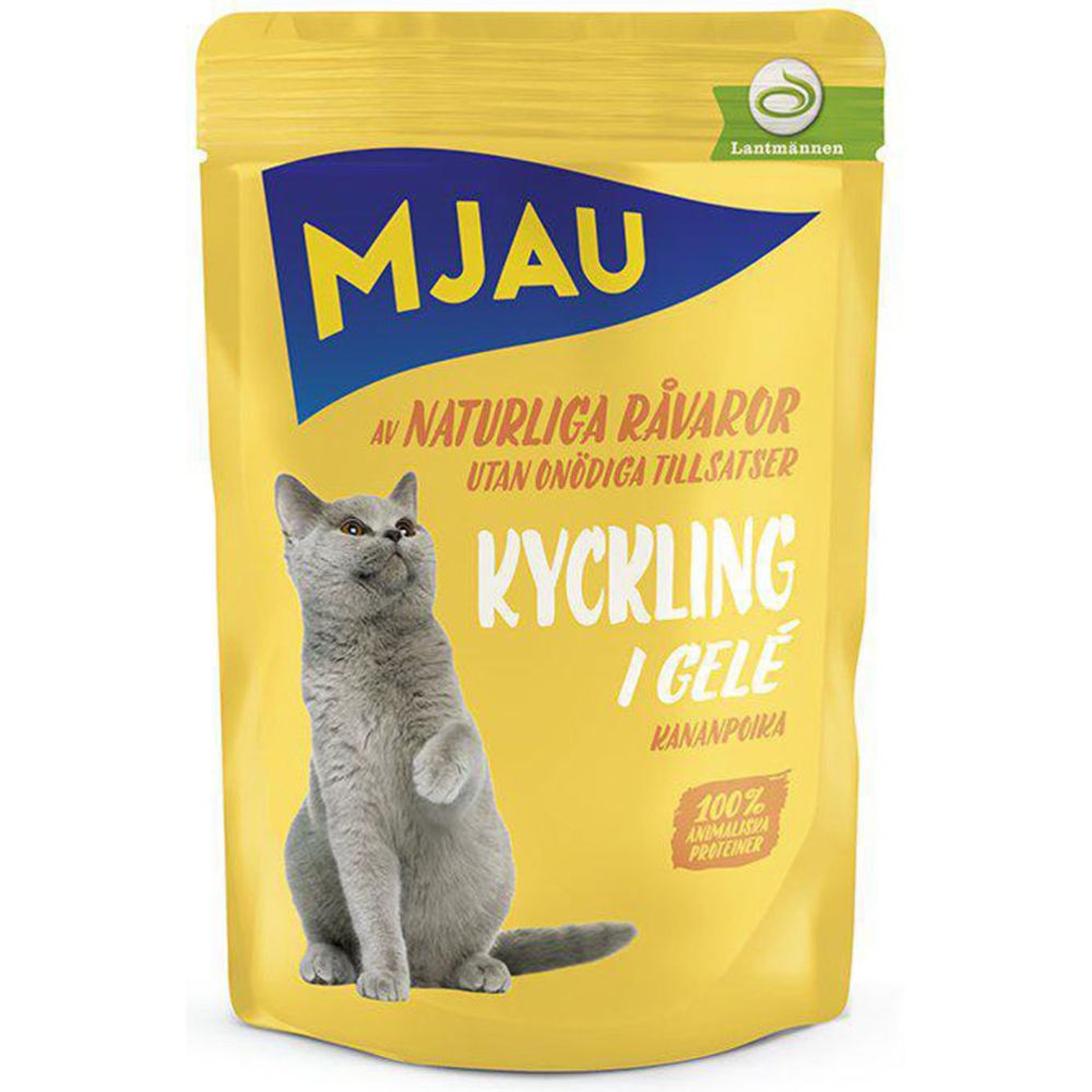 Mjau Pouch kyckling i gelé 85 g