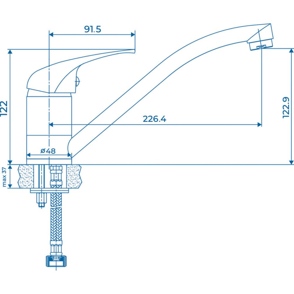 Harju Visa keittiöhana kromi
