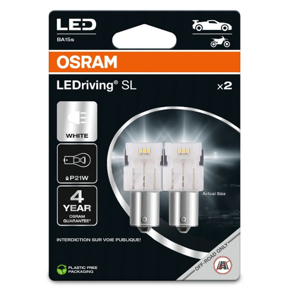 Osram P21W LED-pirnide paar, valge