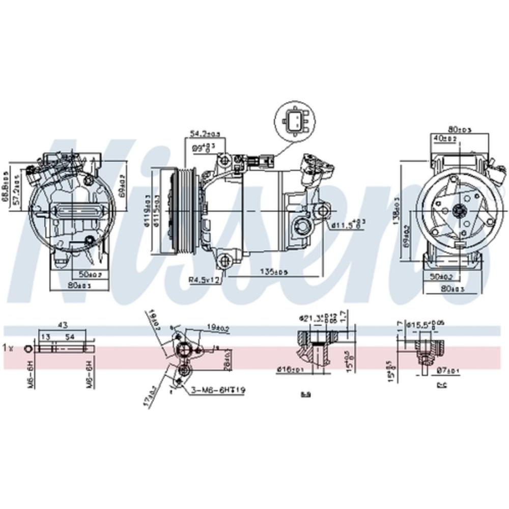 Ilmastointilaitteen kompressori 30-00404
