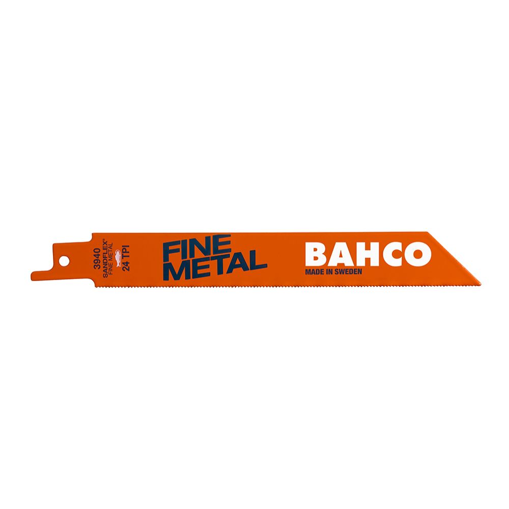 Bahco 3940-100-24-ST tigersågsblad för bearbetning av tunnplåt 24 tpi, 100 mm, 5 st.