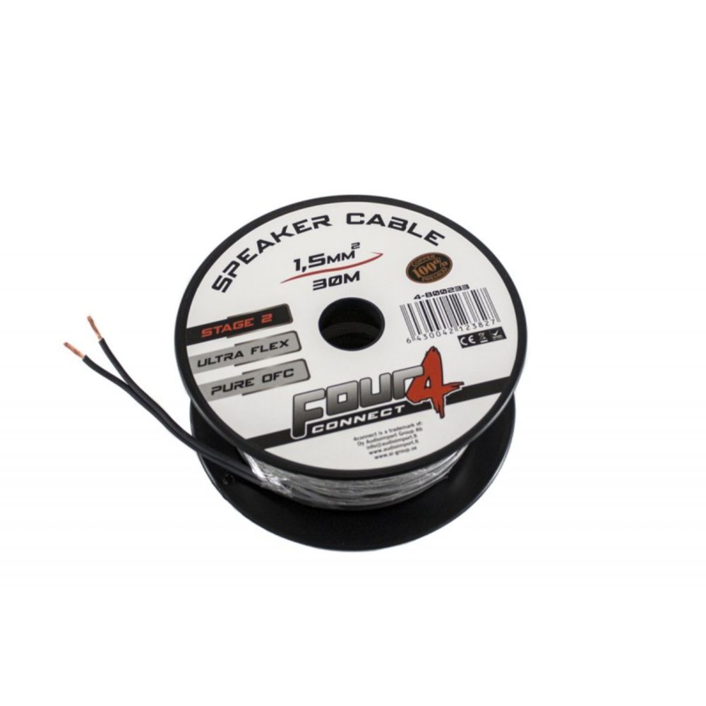 FOUR Connect STAGE2 OFC-kaiutinkaapelikela 2x1.5 mm² 30 m