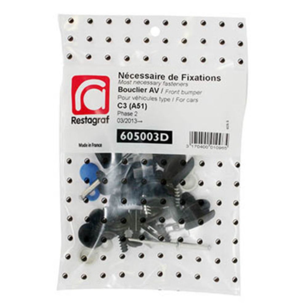 Kinnituskomplekt Citroen esipamper 605003D 31 osa