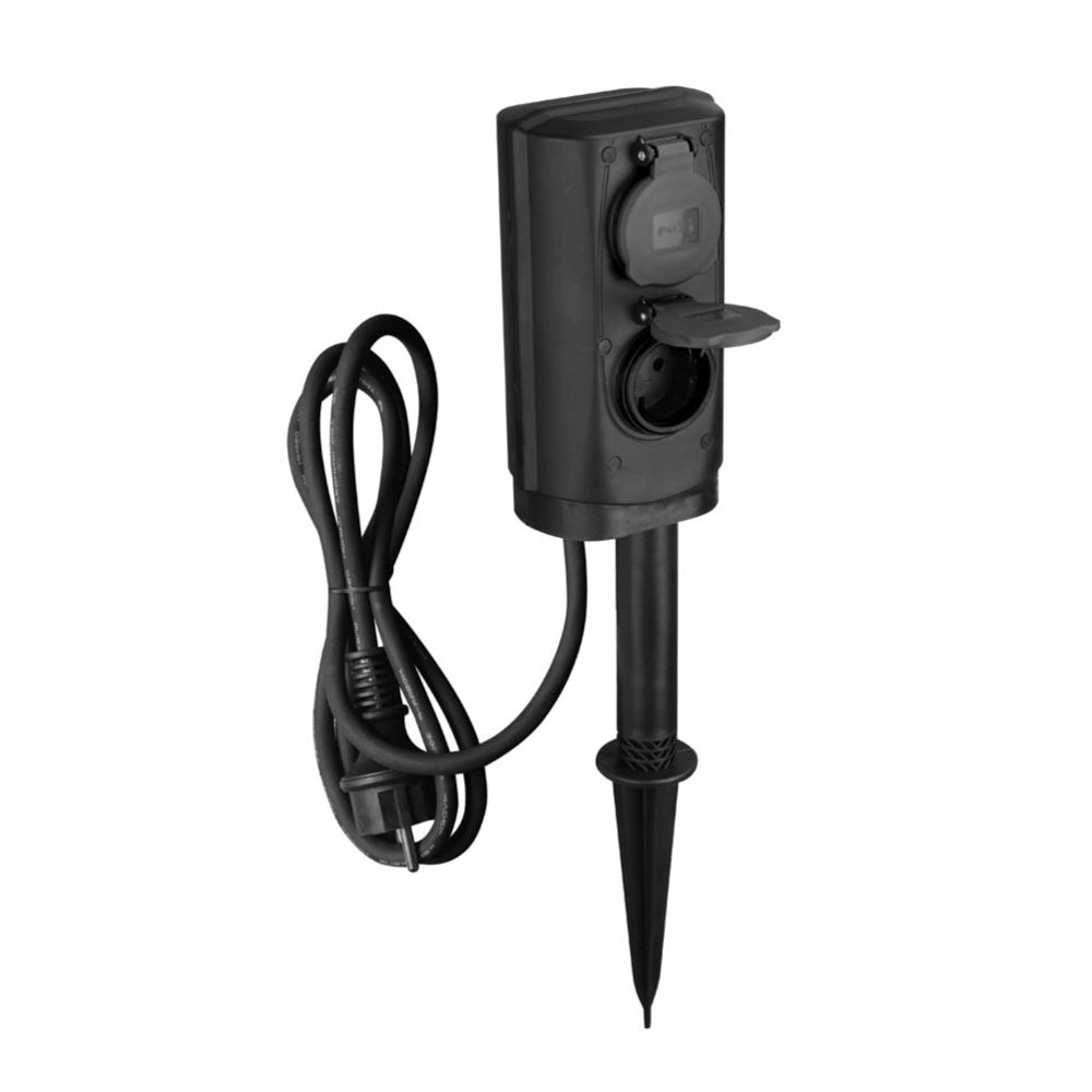 Emax 4-osaline maapiigiga pistikupesa, IP44, 1,4 m juhe