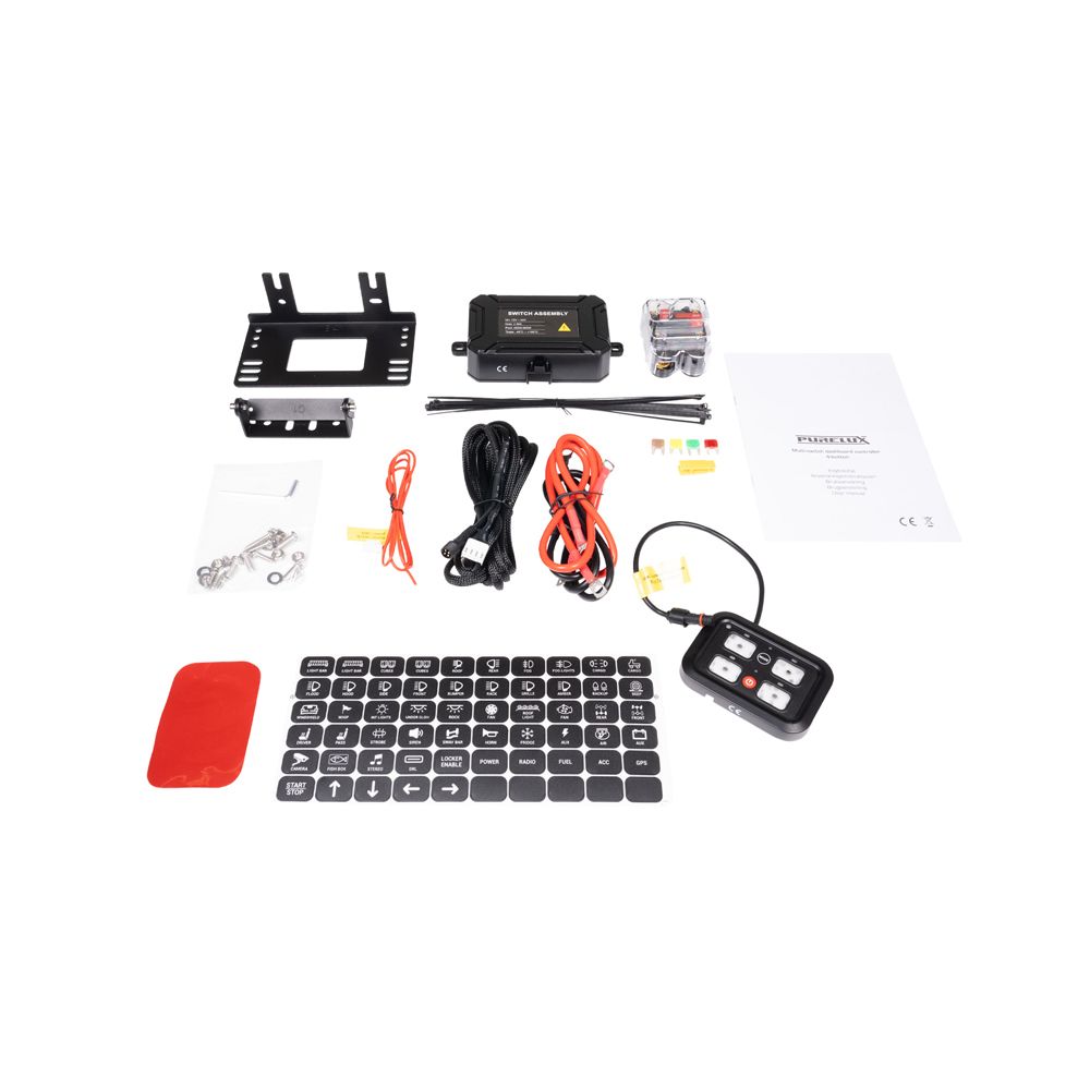 Purelux Multi-switch Dashboard Controller kytkinpaneeli 4 painiketta