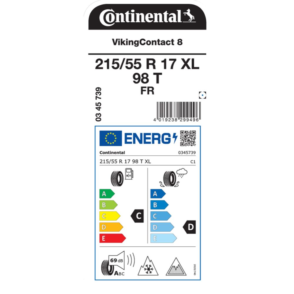 Continental VikingContact 8 215/55 R17 98T XL kitkarengas
