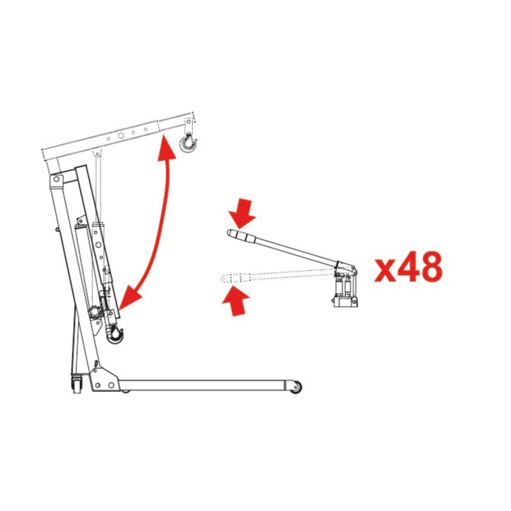 Bahco BH6FC1000 kokkupandav töökojatõstuk, 1000 kg
