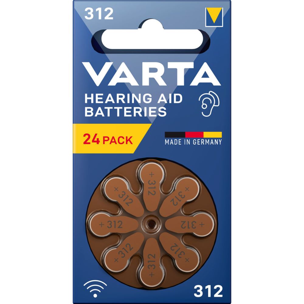 Varta hörapparatsbatterier 312 (PR41) 24 st.
