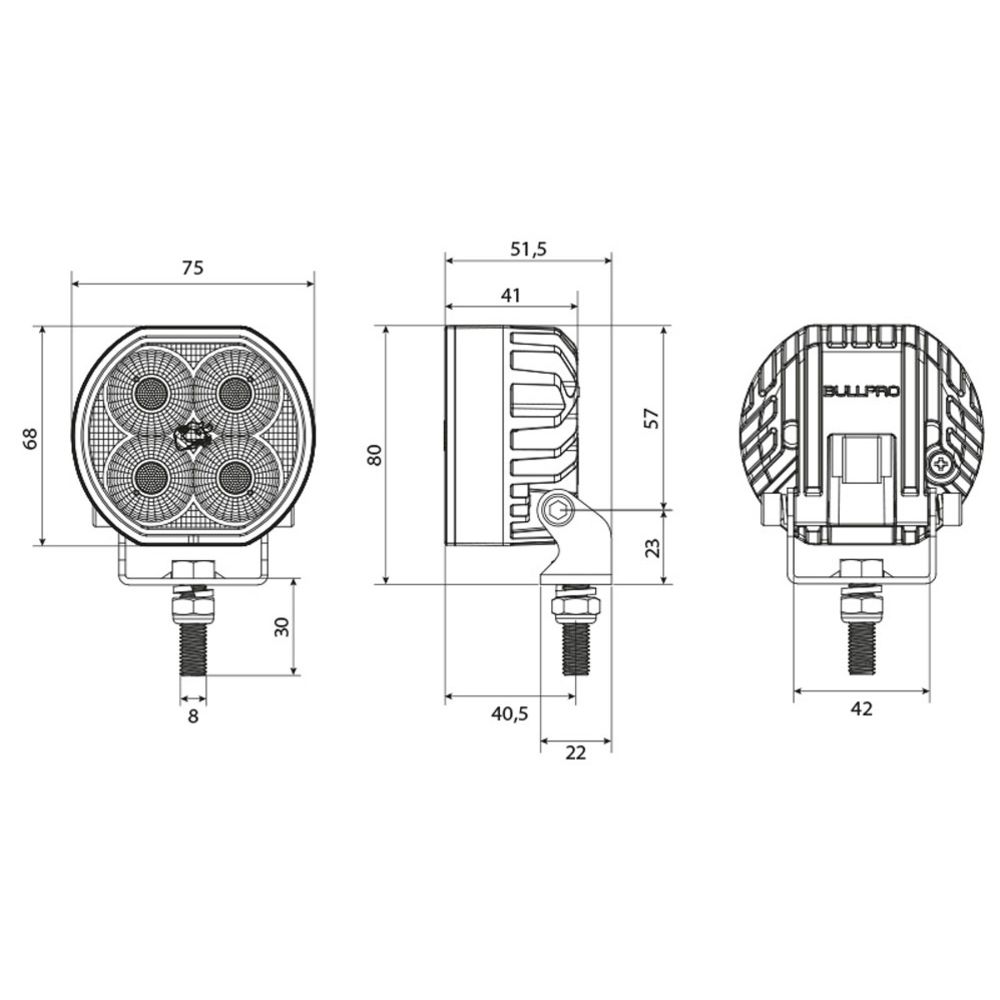 Bullpro Spectrum Ellipse 24 LED back- och arbetsljus 2650 lm 24 W oval 9–32 V R10/R23